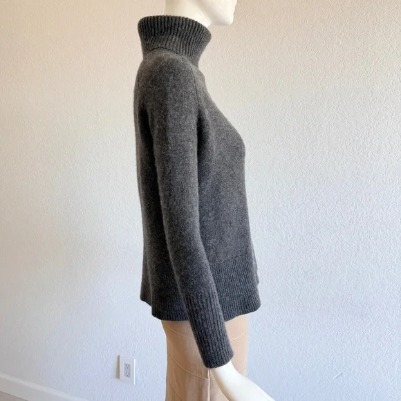 J. Crew Grey Cashmere Turtleneck Sweater - Picture 3 of 10